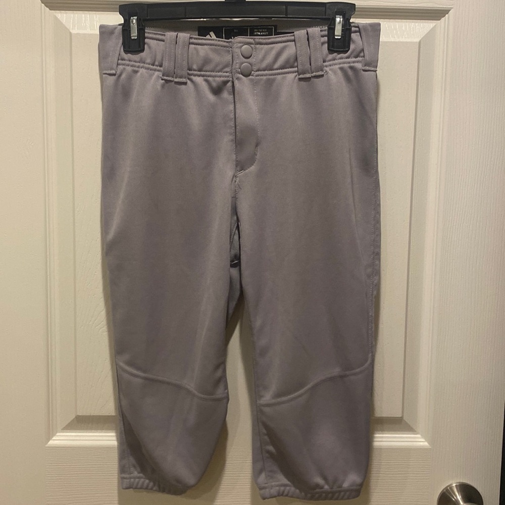 Grey adidas youth large baseball pants